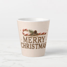 TAZA DE CAFÉ LATTE FELIZ NAVIDAD
