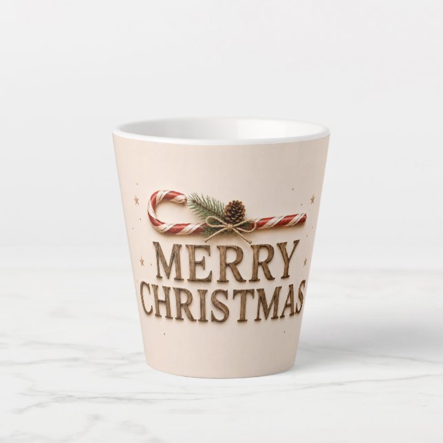 TAZA DE CAFÉ LATTE FELIZ NAVIDAD (Anverso)