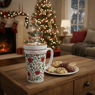 Taza De Café Latte Feliz Navidad
