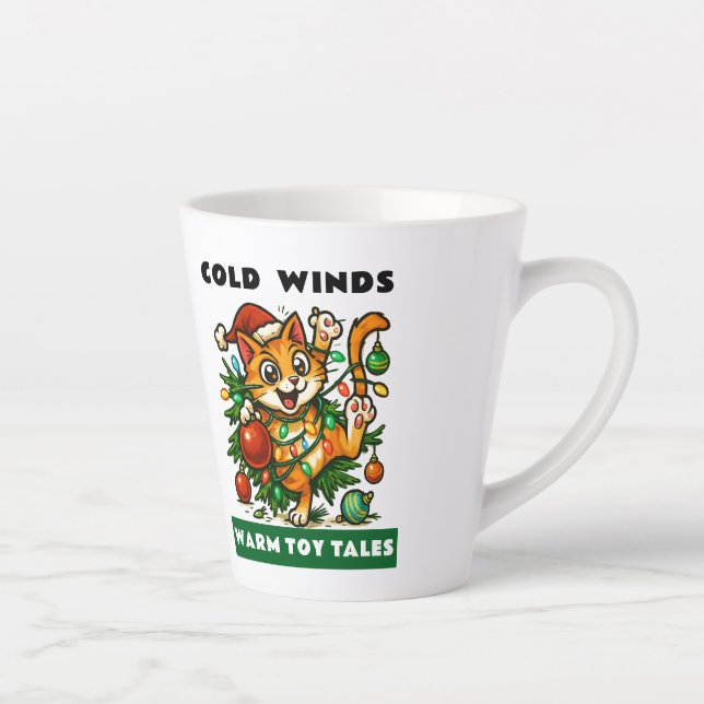 Taza De Café Latte Feliz Navidad (Derecha)