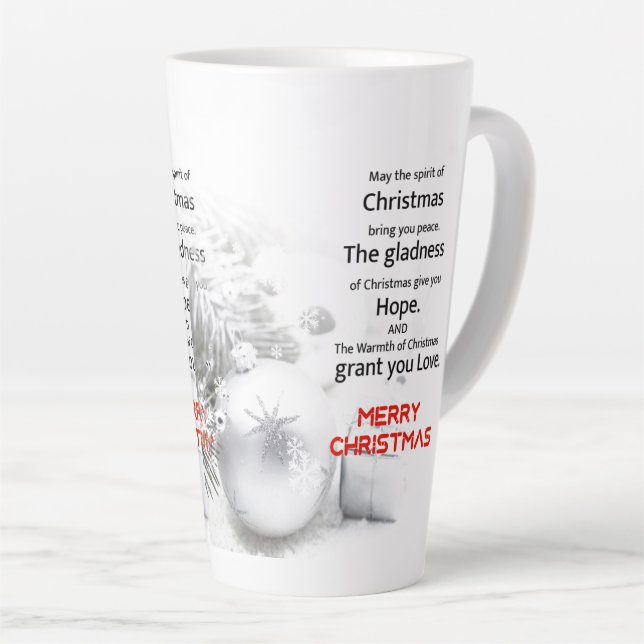 Taza De Café Latte Feliz Navidad (Ángulo derecho)