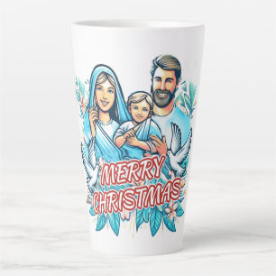 Taza De Café Latte Feliz Navidad