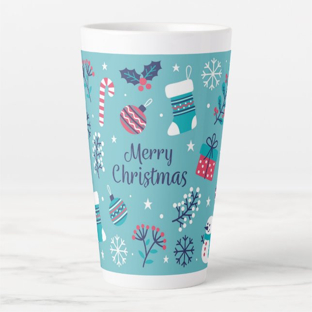 Taza De Café Latte Feliz Navidad (Anverso)