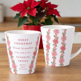 Taza De Café Latte Feliz Navidad Bisabuela Cosas Favoritas