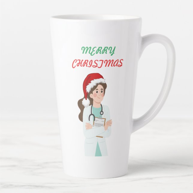 Taza De Café Latte Feliz Navidad Diseño de vacaciones de apreciación  (Derecha)