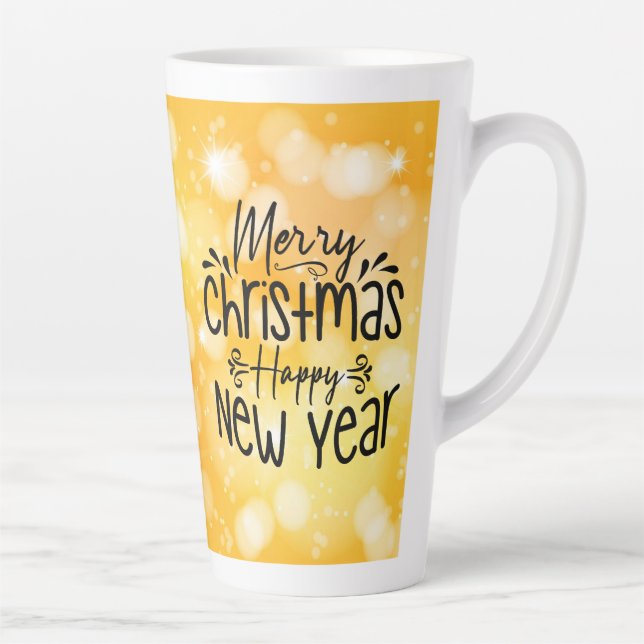 Taza De Café Latte Feliz Navidad Feliz Año Nuevo-45910 (Derecha)
