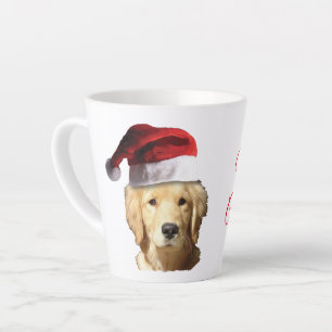 Taza De Café Latte Feliz Navidad Golden Retriever