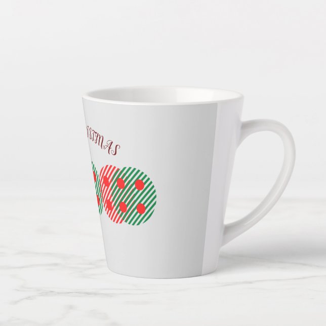 Taza De Café Latte Feliz Navidad Latte Mug (Derecha)