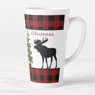 Taza De Café Latte Feliz Navidad Moose Latte Mug