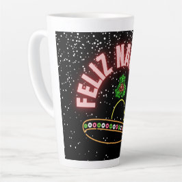 Taza De Café Latte Feliz Navidad navideño