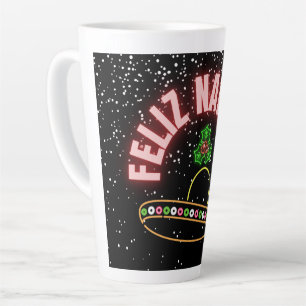 Taza De Café Latte Feliz Navidad navideño