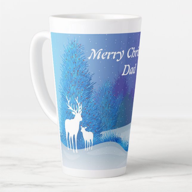 Taza De Café Latte Feliz Navidad Papá Latte Mug (Ángulo izquierdo)