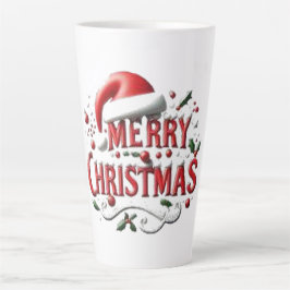 Taza De Café Latte Feliz Navidad Sombrero de Santa