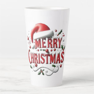 Taza De Café Latte Feliz Navidad Sombrero de Santa