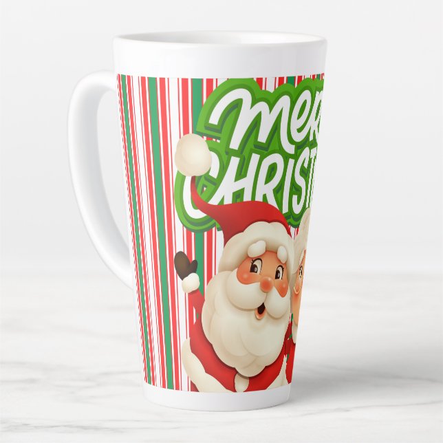 Taza De Café Latte Feliz Navidad Sr. Clause (Ángulo izquierdo)