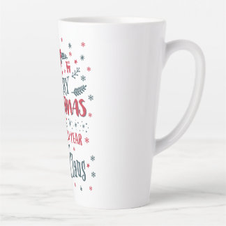 Taza De Café Latte Feliz Navidad y feliz año nuevo de Santa Claus