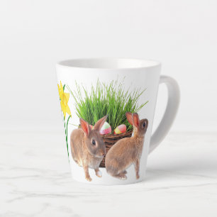 Taza De Café Latte Feliz Pascua de Conejo Fiesta Estacional 