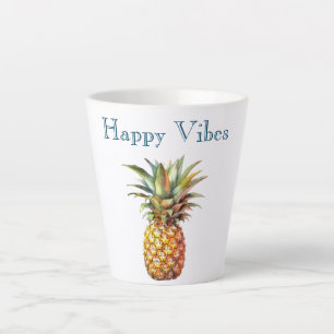 Taza De Café Latte Feliz piña tropical