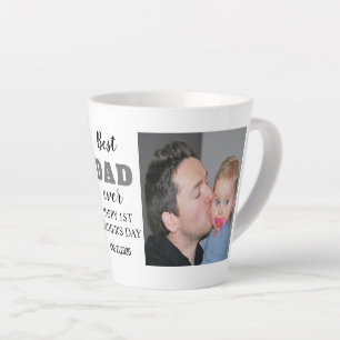 Taza De Café Latte Feliz primer día de padre, 20XX mejor papá jamá