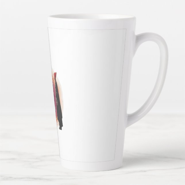 Taza De Café Latte Feminine Surrealism in Warm Tones (Derecha)