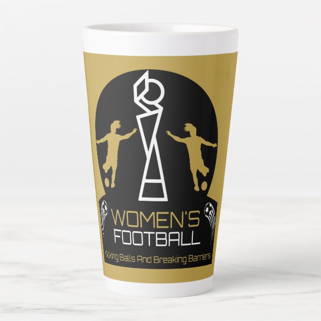 Taza De Café Latte Feminismo Fútbol Deporte (Anverso)