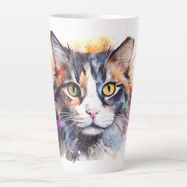Taza De Café Latte Feral Calico #87 (Anverso)