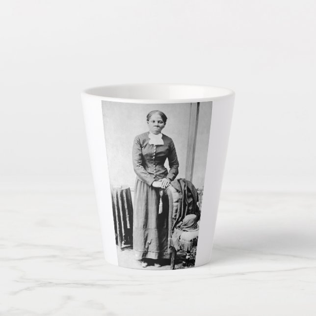 Taza De Café Latte Ferrocarril Subterráneo Harriet Tubman Conductor (Anverso)