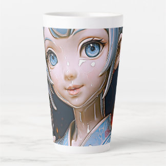 Taza De Café Latte Festival de Linternas Waifu de Porcelana