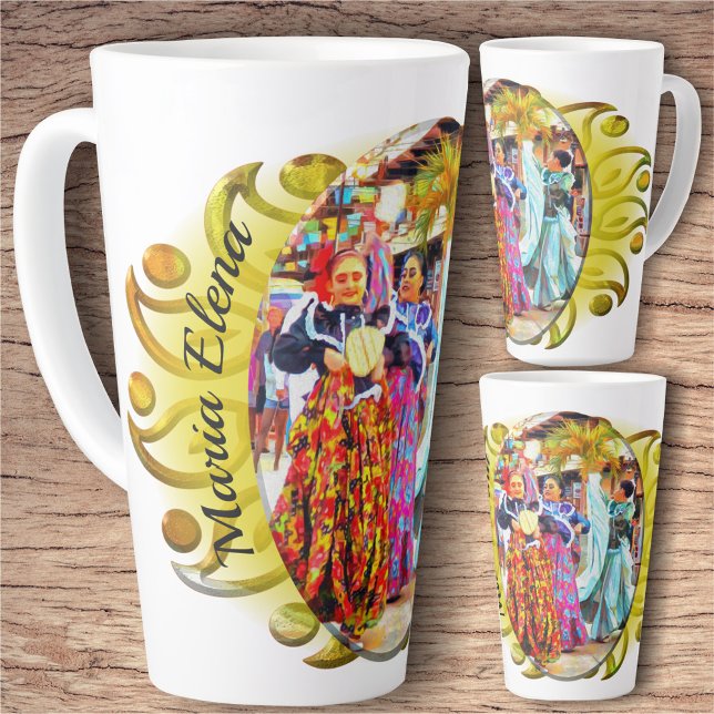 Taza De Café Latte Festival mexicano Ceviche Dancers 2549 (Subido por el creador)