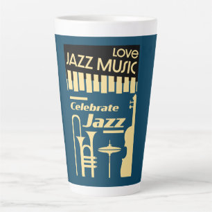 Taza De Café Latte Festivales Y Conciertos De Jazz