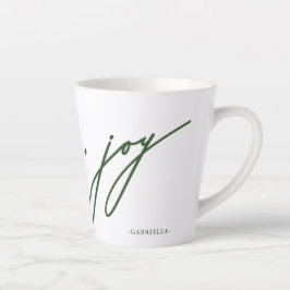 Taza De Café Latte Festividad de los Navidades de los nombres verdes 