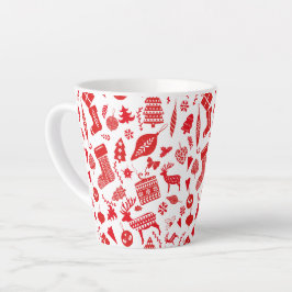 Taza De Café Latte Festividad de Navidades escandinavos