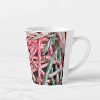 Taza De Café Latte Festividades de Navidades de caña y menta