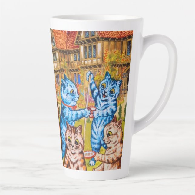 Taza De Café Latte Fiesta de Cat Garden (Derecha)
