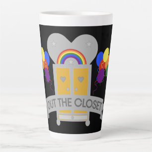 Taza De Café Latte Fiesta de celebración de salida del armario gay
