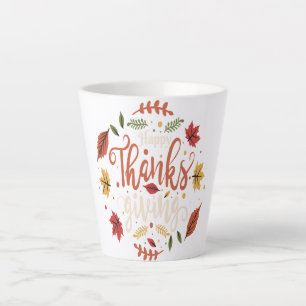 Taza De Café Latte Fiesta de cena de Acción de Gracias regalos de fie