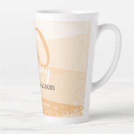 Taza De Café Latte Fiesta De Cumpleaños De Verano Moderno En Rosa