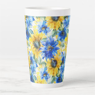 Taza De Café Latte Fiesta de Despedida de Soltera de Flores Amarillas
