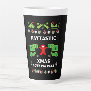 Taza De Café Latte Fiesta de oficina de nóminas de Navidades feos