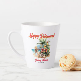 Taza De Café Latte Fiesta de retiro femenina en playa de Aloha