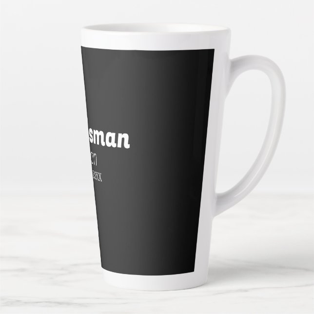 Taza De Café Latte fiesta de soltera groomsman añadir nombre simple m (Derecha)