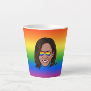 Taza De Café Latte Fiesta del Orgullo Kamala Harris
