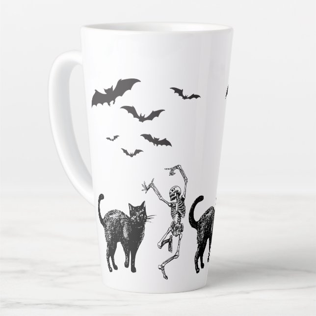 Taza De Café Latte Fiesta espeluznante (Ángulo izquierdo)
