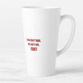 Taza De Café Latte Fight for Freedom | Eren-Inspired Quote Design