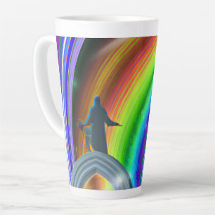 Taza De Café Latte Figura de misterio en el Stargate interdimensional
