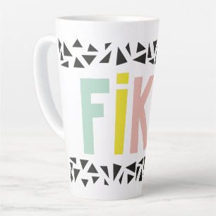 Taza De Café Latte Fika Colours Black