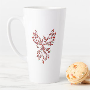 Taza De Café Latte Fire Red Phoenix
