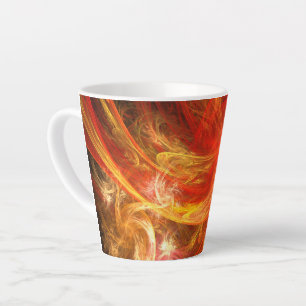 Taza De Café Latte Firestorm Nova Resumen Arte