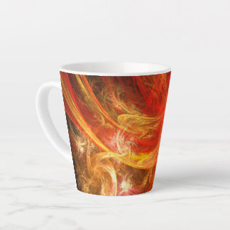 Taza De Café Latte Firestorm Nova Resumen Arte