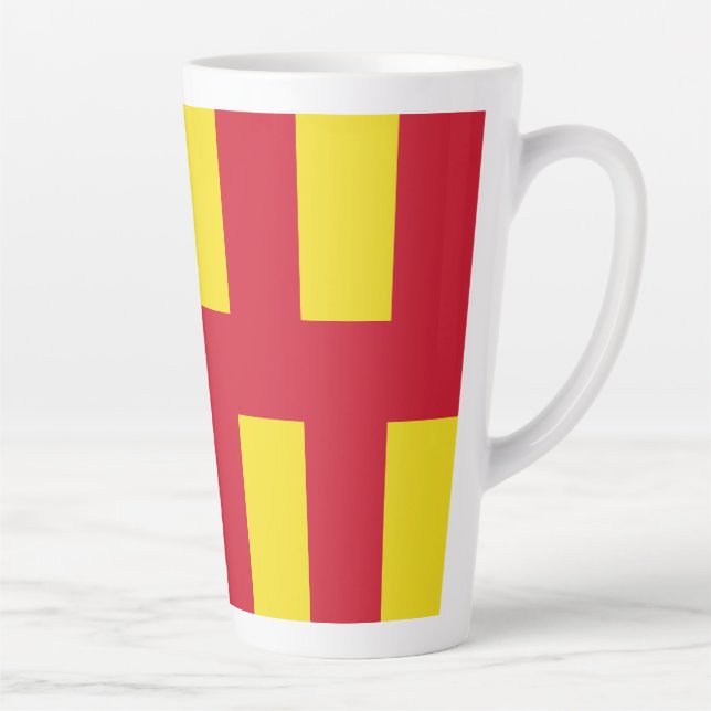 Taza De Café Latte Flag of Northumberland Latte Mug (Derecha)